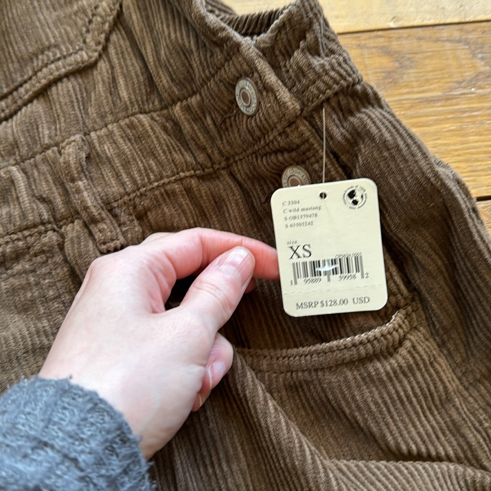Nwt free people we the free corduroy overalls xs - Picture 2 of 3